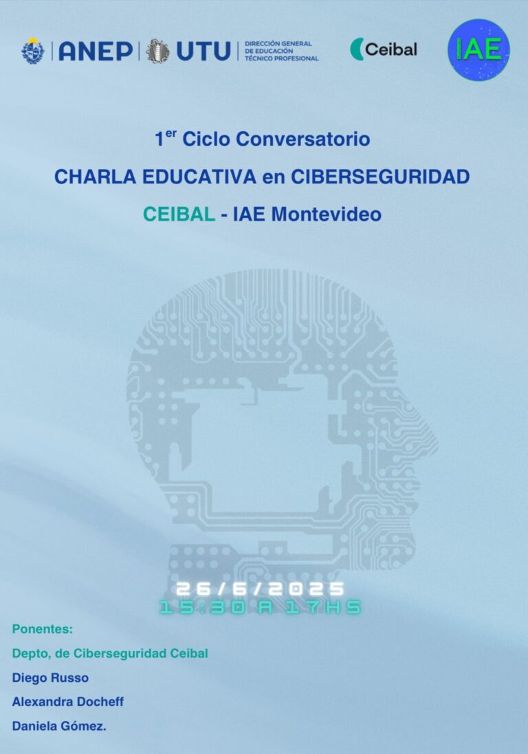Lee más sobre el artículo ¡No te pierdas nuestro primer conversatorio sobre Ciberseguridad con expertos de CEIBAL!